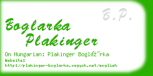 boglarka plakinger business card